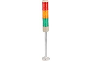 NXTOP Industrial Signal Light Column LED Alarm Round Tower Light Indicator Warning Light r Red Green Yellow DC 12V Steady On