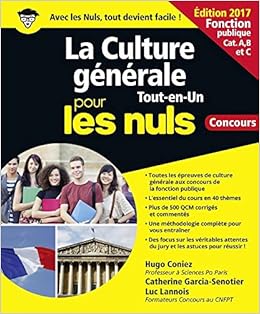 La Culture générale pour les Nuls Tout en 1 Concours Fonction publique, 2e édition La Culture générale pour les Nuls Tout en 1 Concours Fonction publique, 2e édition