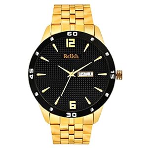 Relish Day and Date Black Dial Analog Mens and Boys Watch