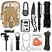 DLY Emergency Survival Kit 13 in 1- Outdoor Survival Gear Tool for Wilderness/Trip/Cars/Hiking/Camping Gear - Emergency Blanket, Flashlight, ect (Emergency Survival Kit SET1)