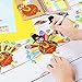 Gejoy 10 Set Thanksgiving Turkey Craft Kits with Colorful Feathers and Adhesive Dots Thanksgiving Turkey Craft Paper for Thanksgiving Party Decoration DIY Craft Activities