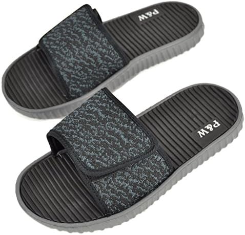 Lifekit Men Anti-Slip Spring Summer Household Slippers Casual Adjustable Velcro Flip Flop Slide Sandals