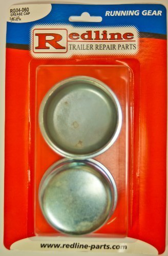 One Pair of Trailer Grease Caps 2.44" OD, Drive-In Redline RG04-060