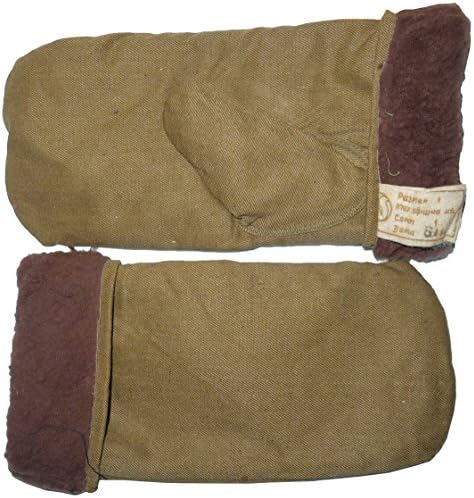 Sheepskin Mittens. Brown Lambskin Fur Lining.