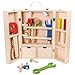 COSSY Wooden Kids Tool Box, Kids Play Tools Toolbox for Toddlers (33 PCs)
