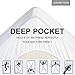 LEISURE TOWN Mattress Pad Queen Size Soft Cotton Mattress Cover,Quilted Fitted Mattress Topper with Deep Pocket fits 8-21 inch Mattress,Breathable Fluffy Pillow Top,Cooling Mattress Protector,White