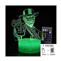 Luxury & Trendy Red Day Redemtion 2 NightLight LED Lamp Sleep Light RDR2 Item Shop Projection Lamp Kids