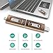 USB Flash Drive 128GB for iPhone/Android/PC Series, 3 in 1 iPad Memory Stick with 3.0 USB Port, Jump Drve External Storage for iOS Transferring Data at Fast Speed (Gold)