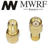 2PCs coaxial Coax Adapter SMA Female to RP-SMA Male; Wi-Fi Antenna/Signal Booster/Repeaters/Radio/Extension Cable/FPV Drone 2pack