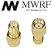 MWRF Source 2PCs coaxial Coax Adapter SMA Female to RP-SMA Male; Wi-Fi Antenna/Signal Booster/Repeaters/Radio/Extension Cable/FPV Drone 2pack