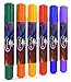 Nevayah Hair Chalk Temporary Hair Multicolor Dye Pens, Light Purple / Medium Blue / Red / Yellow / Orange / Dark Green (6 Pens)
