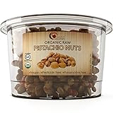 Pistachio Nuts – Organic Raw Pistachios - 100% Certified Gluten Free Kosher & Salt Free – Perfect For Trail Mix Cooking and Baking - 8 Oz - USDA Organic – Vegan - by Maple Holistics