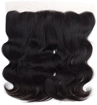Sweetie Hair 8A Brazilian Virgin Hair 3 Bundles With Ear To Ear Lace Frontal Free Part Full Lace Frontal Brazilian Virgin Human Lace Closure With Baby Hair Natural Color