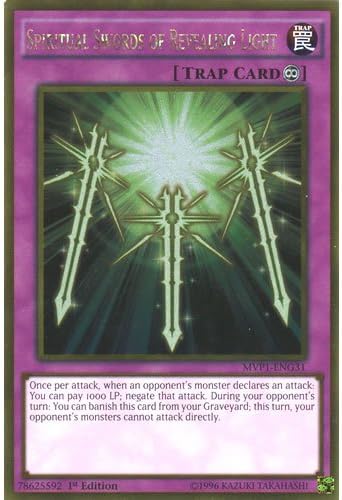 MVP1-ENG31 1st Ed Spiritual Swords of Revealing Light Gold Rare Card The Dark Side of Dimensions Movie Gold Edition Yu-Gi-Oh Single Card