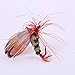 Sougayilang Bass Salmon Trout Colorful Assortment Dry Fly Fishing Flies Fly Fishing Lures Streamer, Nymph, Emerger with Waterproof Fly Box-48PCS