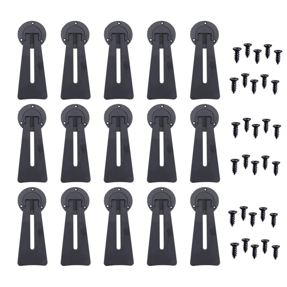 Photo 1 of 15 Pcs Easel Back Photo Frame Pedestal Display Stand Picture Frame Easel Back Stand with Screws & Screwdriver (Black)
