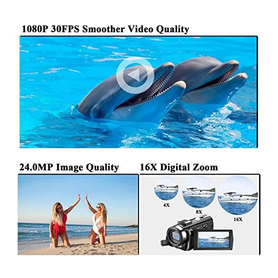 Video Camera Camcorder with Remote Control, Aasonida YouTube Camera