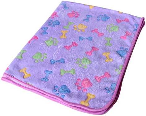 Meidus Petsupplies Warm Mat Bone Print Cat Dog Puppy Fleece Soft Blanket Bed Cushion