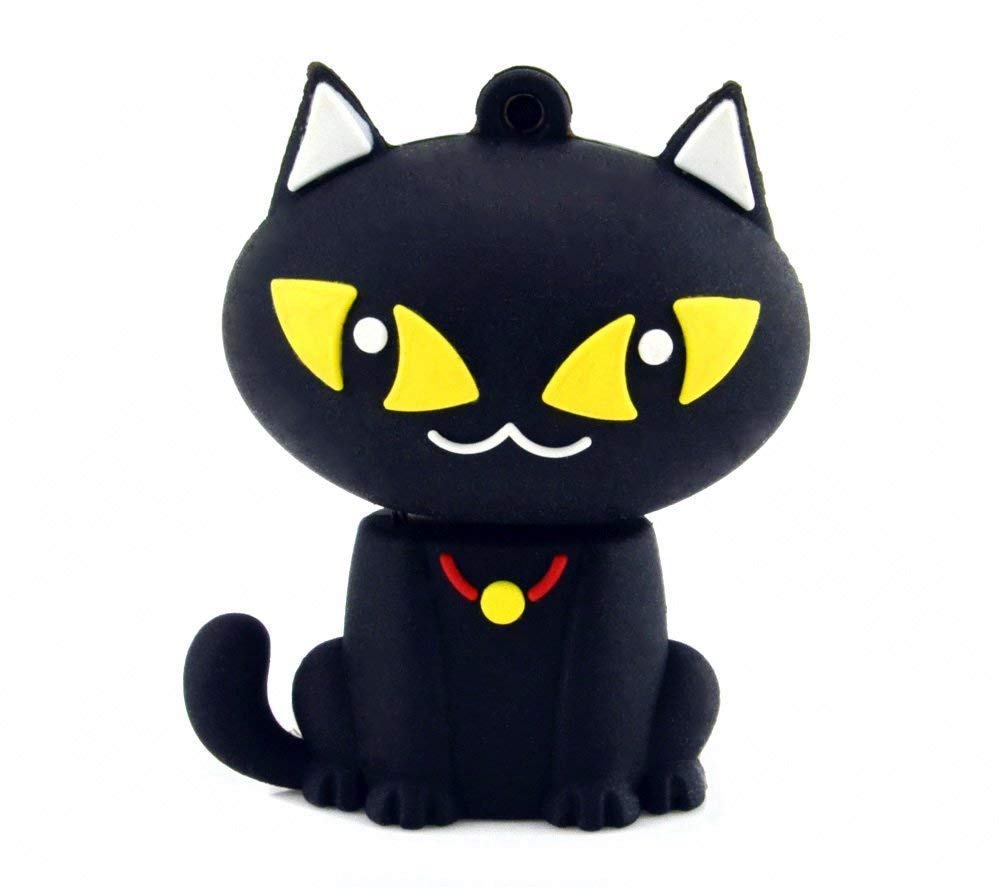 Cat Black 16GB USB Puss Flash Pen Drive Memory Thumb Stick Data Storage