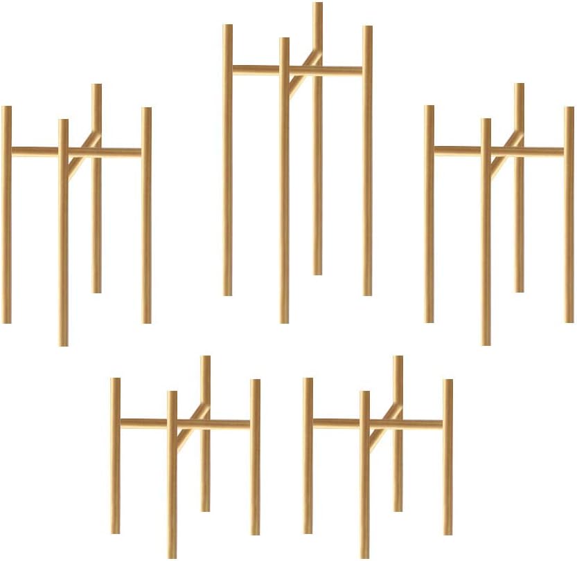 smtyle Candle Holders Set of 5 Candelabra for Fireplace Accessories Talble with Gold Iron for Pillar LED Candles: Kitchen & Dining