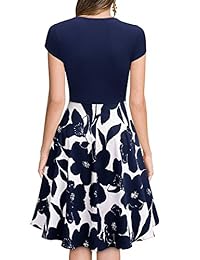 Miusol - Mini vestido de noche para mujer con estampado floral