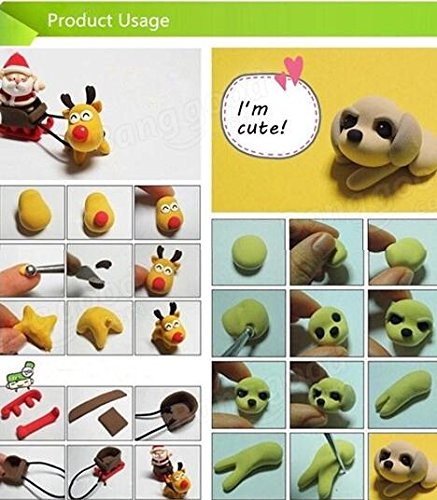 COMIART 4PCS Set Ball Sphere Stylus Clay Pottery Ceramics Doll Sculpting Modeling Tools