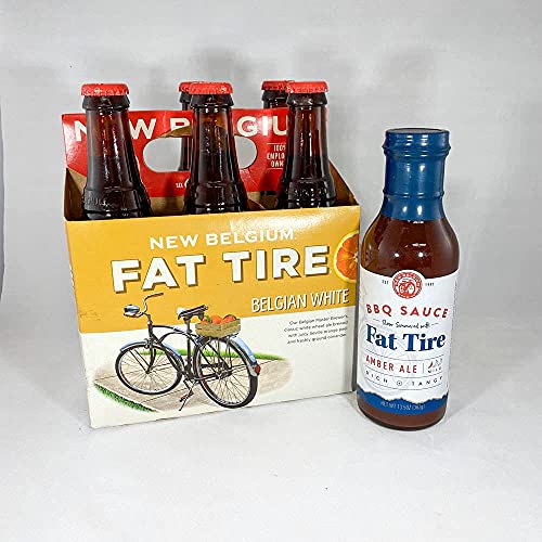 New Belgium Fat Tire Amber Ale BBQ Mild Rich Tangy Sauce 13.5oz Handcrafted in Small