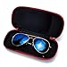 Kids Junior Aviator Classic Sunglasses Metal Frame Reflective Lenses By Comcl (Blue Flash, 52)