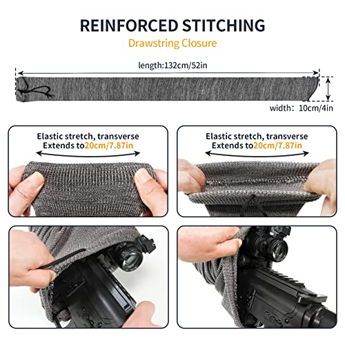 Extra Thick, Silicone-treated Gun Socks For Rifles And Shotguns