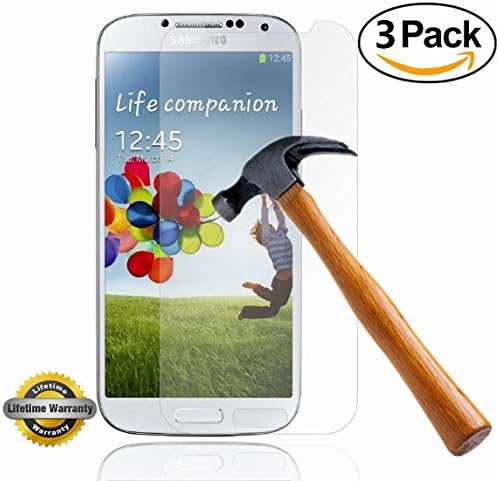 Galaxy S4 Screen Protector, SOOYO(TM) Premium Tempered Glass Screen Protector (2.5D Round Edge/99% Clarity/Shatter-Proof/Bubble Free) for Samsung Galaxy S4-[3Pack]