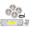 Enrock-EMC1-Marine-Audio-Boat-Cycle-ATV-Car-AMFM-Receiver-MP3-USB-Aux-Stereo-Pair-Speakers