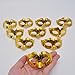 Yiseng Mini Masquerade Masks Party Decorations 10pcs Set Small Venetian Masks Mardi Gras Novelty Gifts (Gold Color)