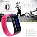InnKoo Waterproof Fitness Tracker Watch, U1 Activity Tracker Pedometer Watch Steps Calories Counter Smart Bracelet Wristband Sports Band Sleep Tracker, for Women Men Kids Seniors (Pink)