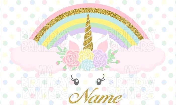 Garlands Decorative Banners Handmade Products Unicorns Birthday