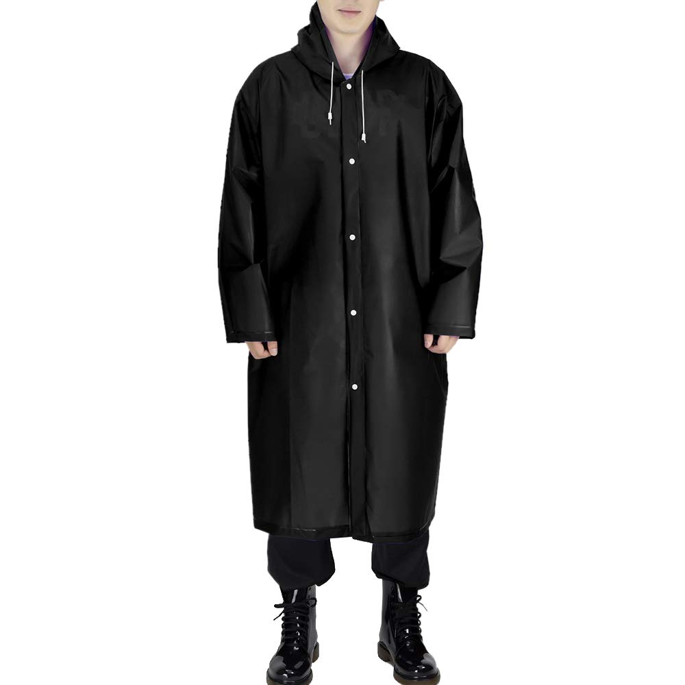 Suntapower Multifunctional Reusable Rain Poncho, Portable Waterproof EVA Material Resistant Unisex Raincoat with Drawstring hood and Sleeves for Travel Festivals Theme Parks and Outdoors