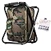 FCFKUK Bright starl Upgraded Large Size 3 in1 Multifunction Fishing Backpack Chair, Portable Hiking Camouflage Camping Stool, Folding Cooler Insulated Picnic Bag Backpack Stool
