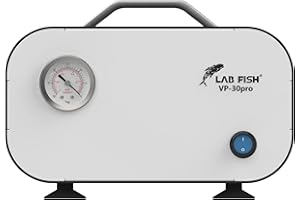 LAB FISH Adjustable Pressure Vacuum Pump 30L/min Portable Oilless Diaphragm Vacuum Filtration W/Rubber Tube Positive & Negative Pressure,110V-220V