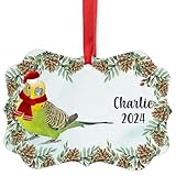 Yellow Headed Budgerigar Christmas Ornament 2024