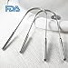 Tongue Cleaner Scraper, Medical Surgical Grade Stainless Steel Metal Tongue Sweeper Dentist Recommended Used for Bacteria Inhibiting and Eliminates Bad Breath for kids by MOTYYA (2pack)