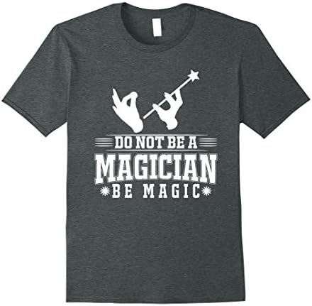 Mens Magician Shirt Magic Tricks Stunts Optical Illusion Magical Small Dark Heather