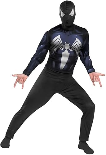 Amazon スパイダーマン ブラックスーツスパイダーマン マッスルチェスト 大人用コスプレ衣装 ハロウィン サイズ 42 46 コスプレ 仮装 通販