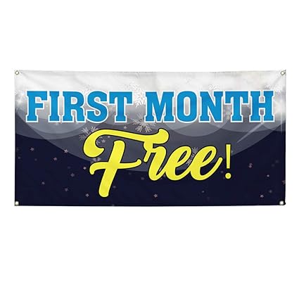 Amazon Com Vinyl Banner Sign First Month Free 3 Business