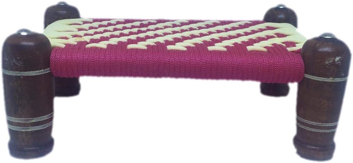Craftsy Mix Wooden Baige and Pink Toy Charpai (New)
