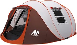 Zelt 4-6 Personen Wasserdicht, Pop up Zelte Familienzelt [5 Fenster] Riesiges Camping Zelt Doppelwandig Wurfzelt Shelter 6-Mann Zelt mit Vorraum für Outdoor Sport Picknick Wandern Reisen Strand