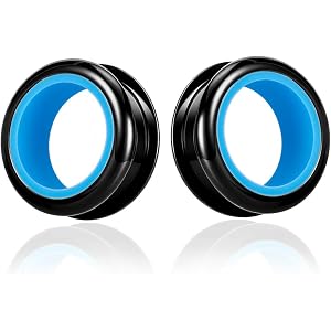 Maxbott Comfortable Stainless Steel Ear Gauges Set 8mm-16mm Screw Back Double Flared Ear Tunnels Hypoallergenic Stretched Ear
