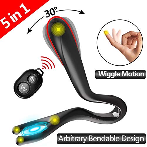 Orlupo Wiggle-Motion Dual Motors Vibrating Anal Vibrator for Men with Remote Control, Heating Anal Vibrators Butt Plug Prostate Massager Stimulator, Adult Male Anal Sex Toys for Men Women and Couples