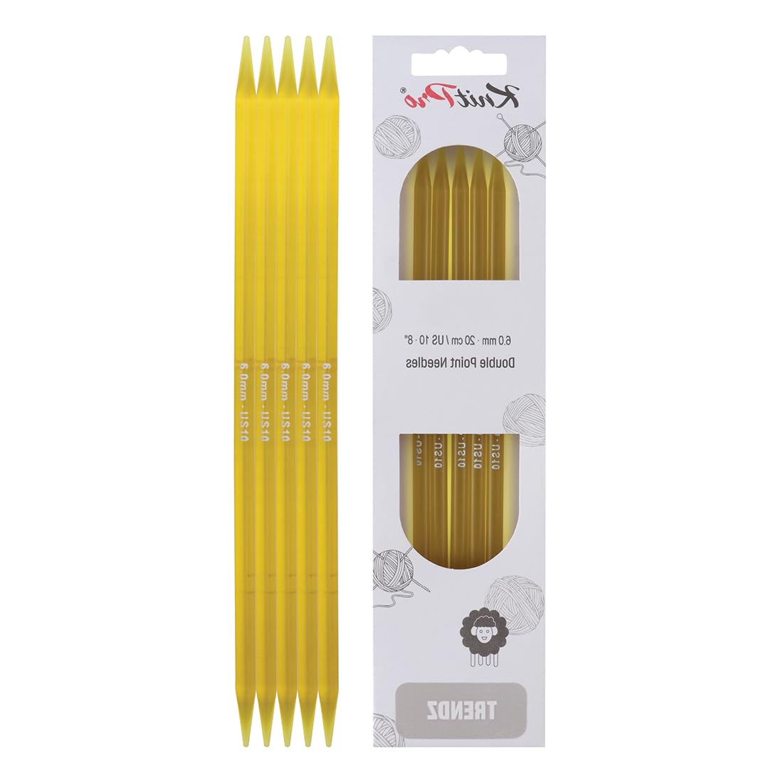 KnitPro Trendz Double Pointed Needles 8" (20cm) | 6.00mm