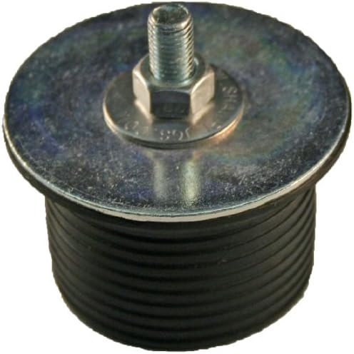 62002 Hex Nut Expandable Neoprene Rubber Plug with Zinc Plated Steel Hardware, 1-1/4" x 1-5/16"