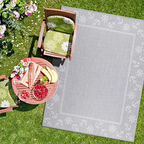 Camilson-Outdoor-Rug-Modern-Area-Rugs-for-Indoor-and-Outdoor-patios-Kitchen-and-Hallway-mats-Washable-Outside-Carpet-8x10-Anchor-Grey-White Camilson Outdoor Rug - Modern Area Rugs for Indoor and Outdoor patios, Kitchen and Hallway mats - Washable Outside Carpet (8x10, Anchor - Grey / White)