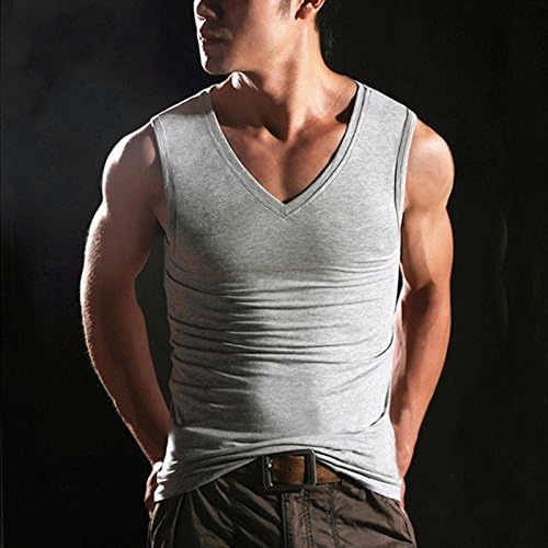 Men Gym Clothing Sports Sleeveless Vest Undershirt Men Tank Top Fitness Men Canotte Bodybuilding Clothing (Size XL)
